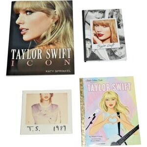 TAYLOR SWIFT 3 Books & T.S. 1989 CD Lot for Swiftie Fans